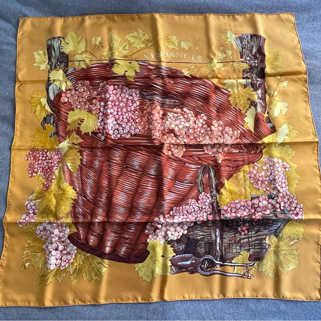 Hermes 100 Silk Vintage Vendanges Scarf